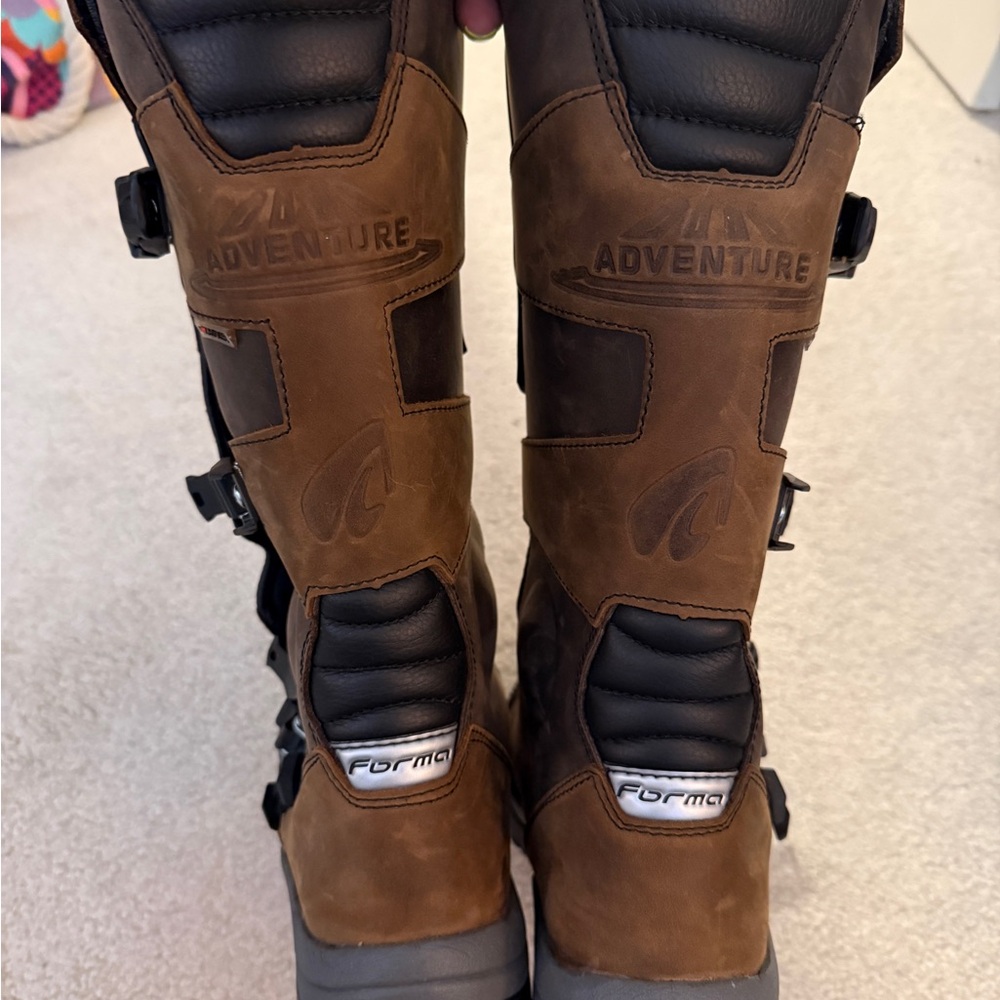 Men's Brown Motorcycle Boots - Picture 4 of 7